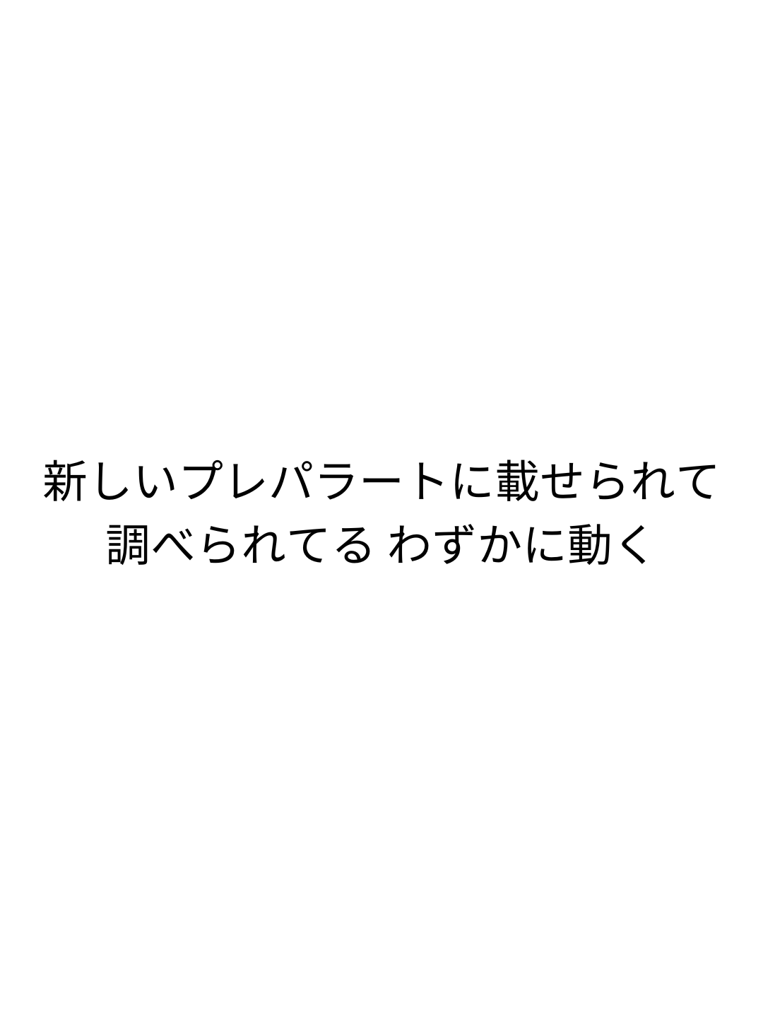 新しいプレパラートに載せられて 調べられてる わずかに動く